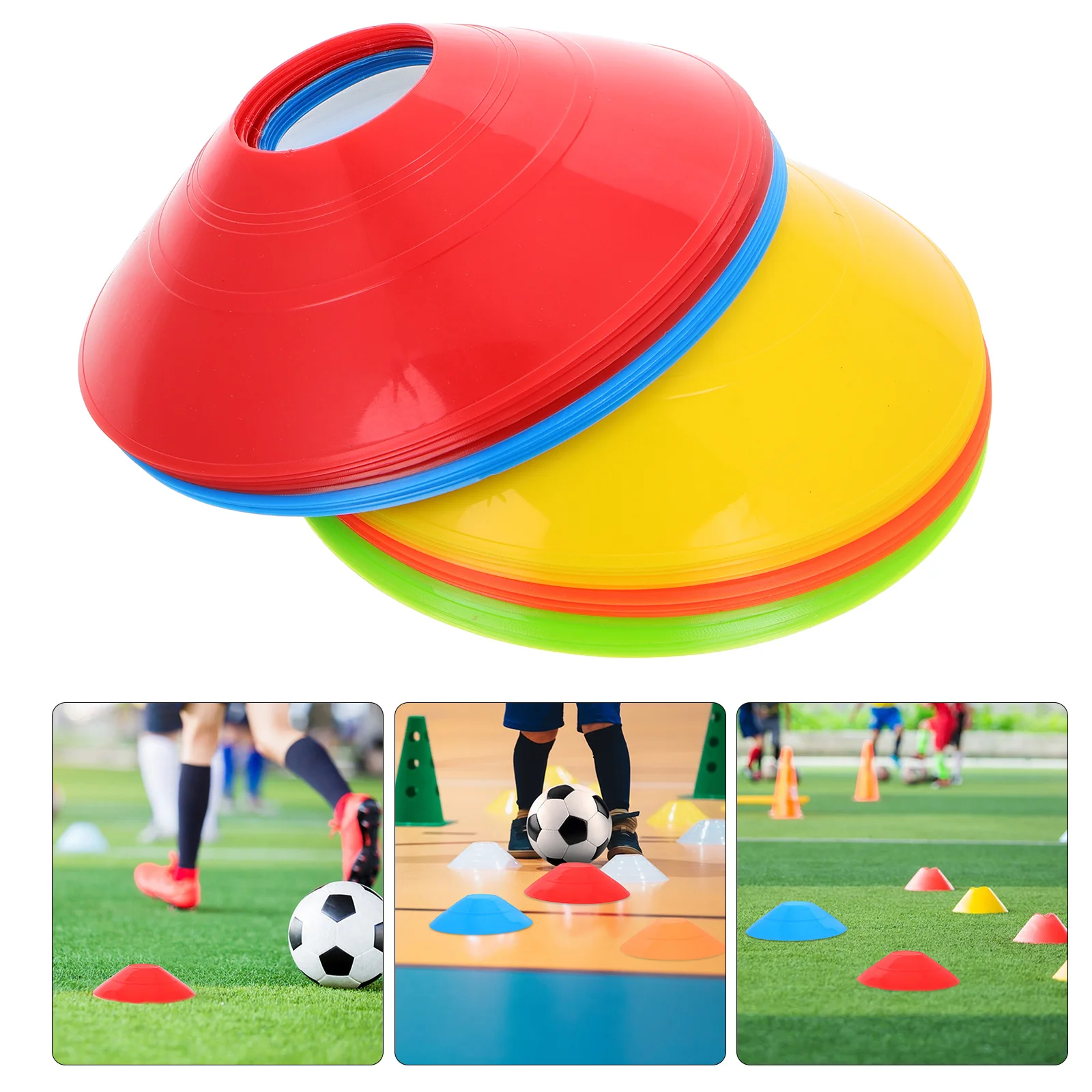 

25Pcs Marker Cones for Basketball Soccer Training Versatile Agility Discs Portable Lightweight Sport Equipment for Indoor