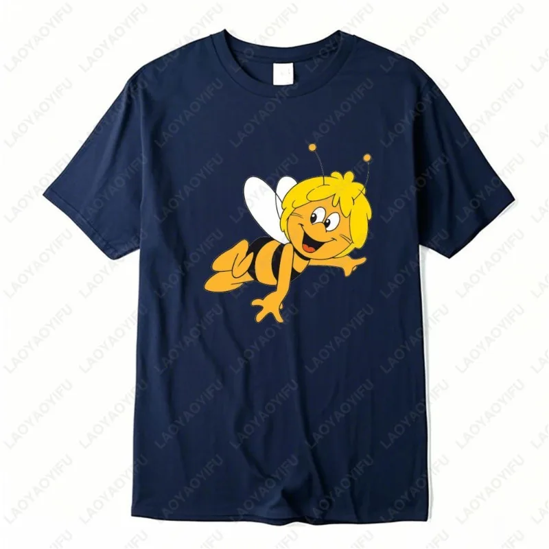 تي شيرت مطبوع من Maya The Bee Para Hombre Y Mujer ملابس غير رسمية ذات طابع شعبي للجنسين ملابس قطنية مريحة للنساء تي شيرت