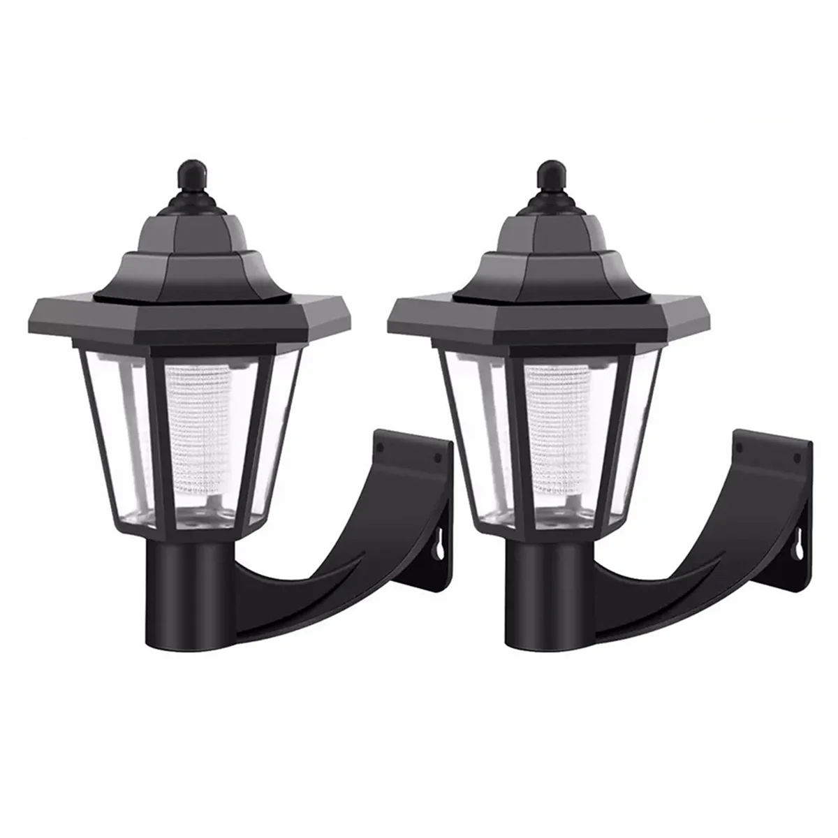 2PCS Solar Decks Lights Fence Post Solar Lights for Patio Pool Stairs Step and Pathways Weatherproofs LED Decks Lights