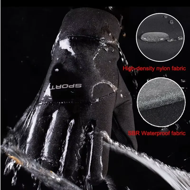 Thermal Touch Screen Gloves Men Women, Winter Windproof Warm Running Gloves Non-Slip Elastic Cuff for Driving Cycling Hiking