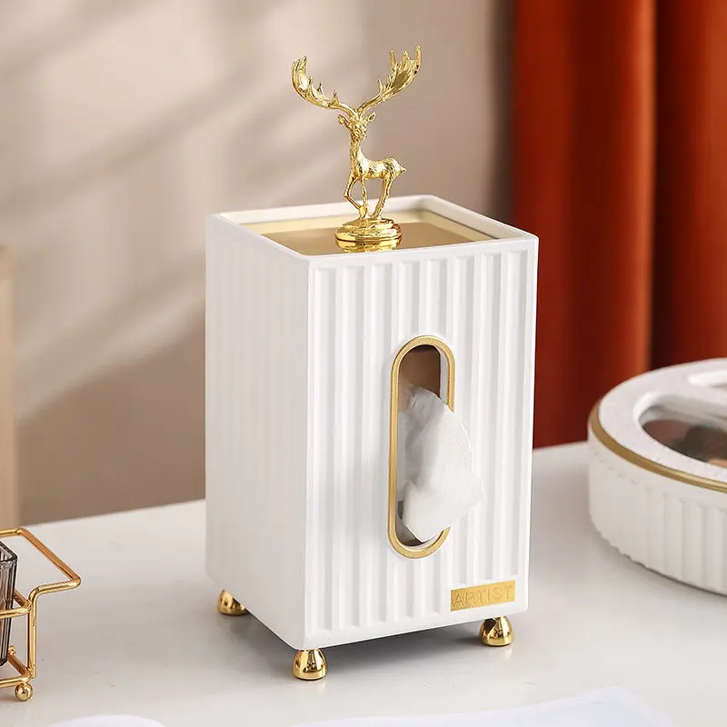Tissue Holder with Side Access for Coffee Table, Modern Decorative Storage Box for Living Room, Home Decor