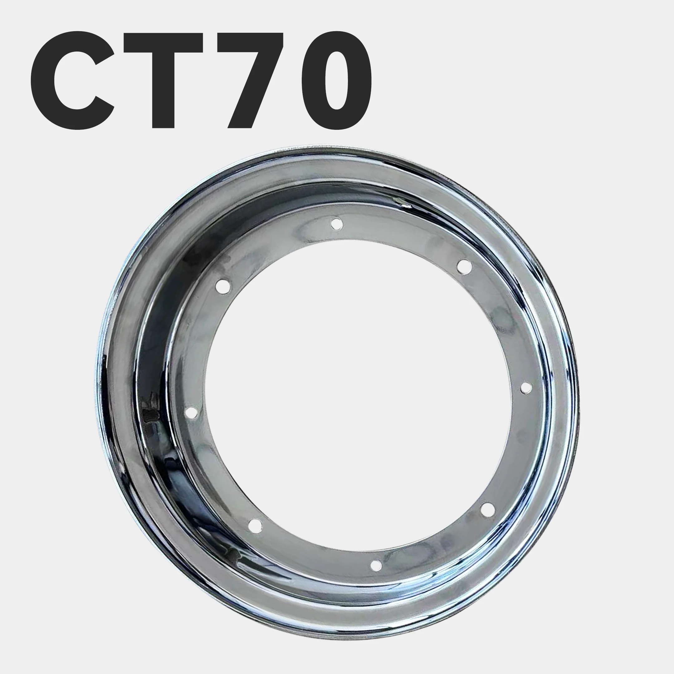 CT70 DAX Chrome Rims 1 x 2-piece 2.75-10inch Sliver Wheels for CT70 1969-1970