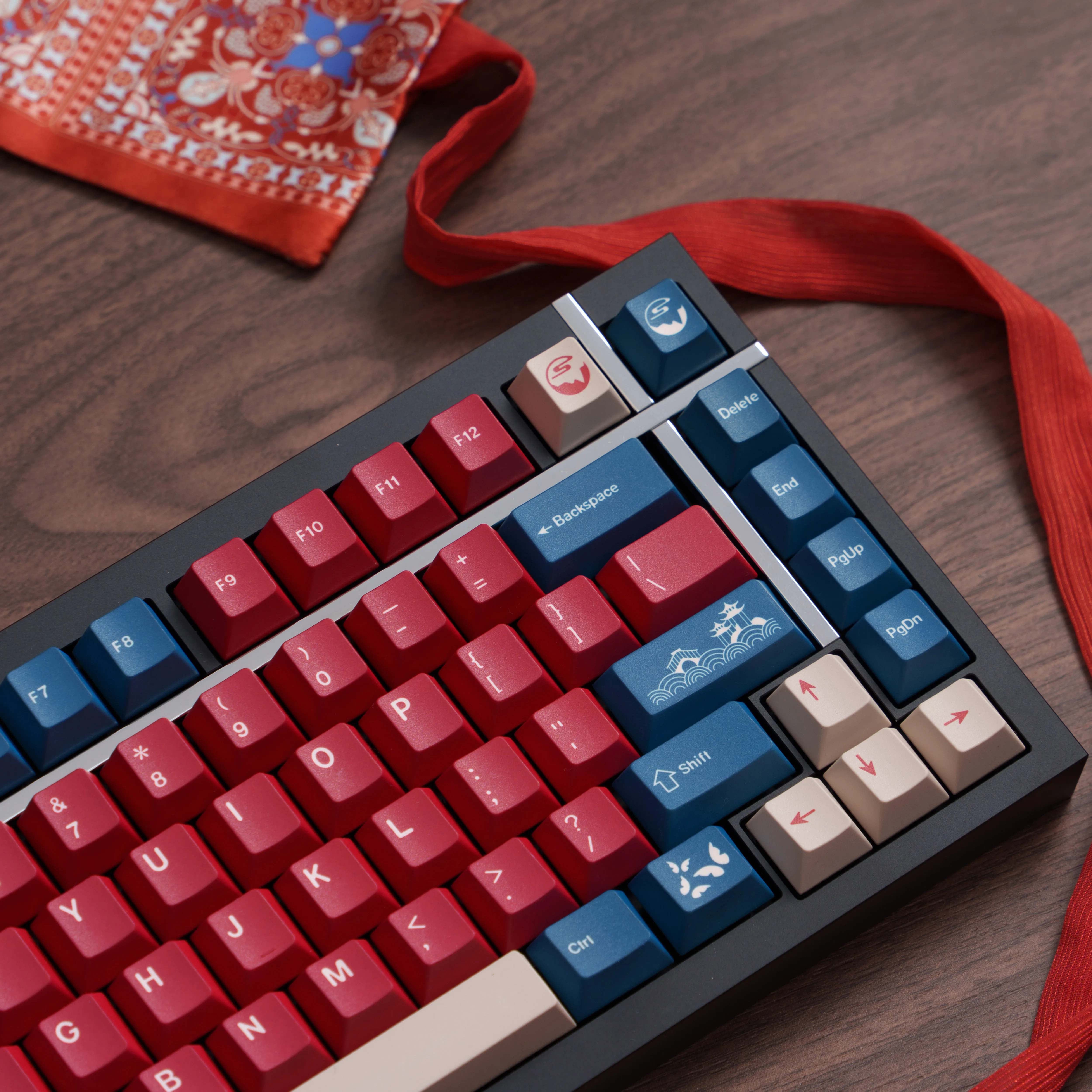PBT Red Bean Keycap Large Set Cherry Profile KeyCap Dye Sublimation Keycap For MX Switch Mechanical Keyboard Accessories