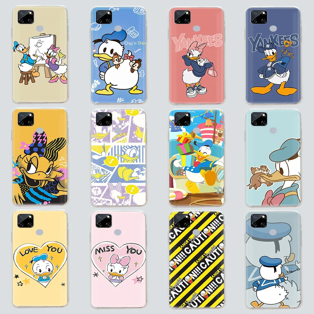 Transparent Case for Tecno Camon 15 16 17 17P 18 Premier 18I 18P 18T 19 POP 4 Pova 3 AIR 5P 5 LTE Pro Soft Cover Donald Duck