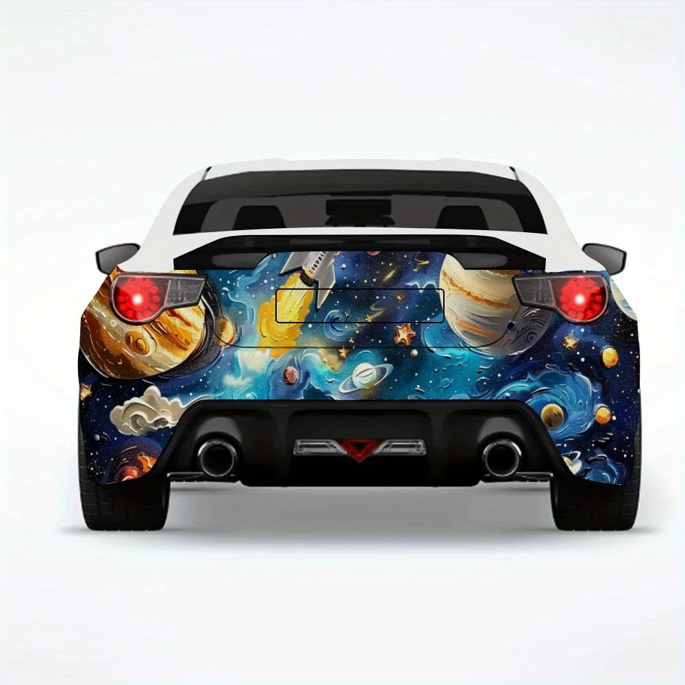 

Cosmic Walk Adventure Car StickerVinyl Decal for Car Rear, Waterproof Self-Adhesive Vinyl Stickers for Vehicle Tail & Bumper, De
