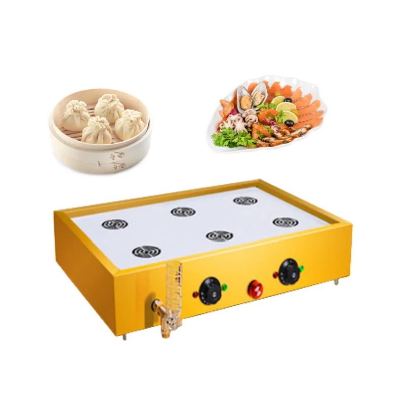 Steamed Buns Machine 2/4/6 Holes Electric Bun Steamer Steaming Dumpling Furnace Desktop Automatic Pot for Steaming Food 220V