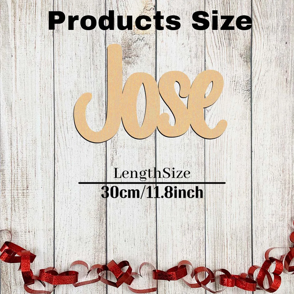 1pc Lovely  Customized Text Personalized Letter  Wooden Plaque Laser-Cut Sign Wooden Sign Vertical Orientation Door Hanging view 4