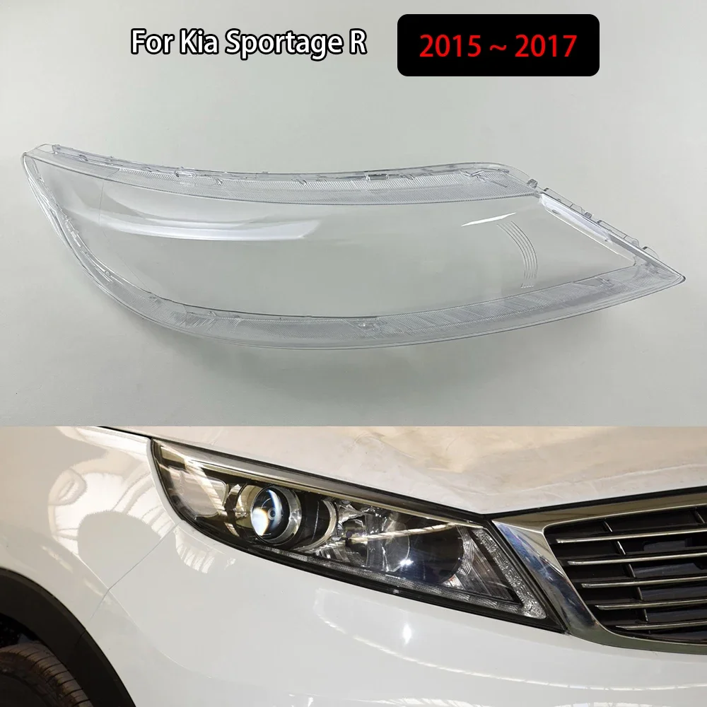 

For Kia Sportage R 2015 2016 2017 Headlamps Transparent Cover Headlight Shell Lampshade Lens Lamp Shade Plexiglass