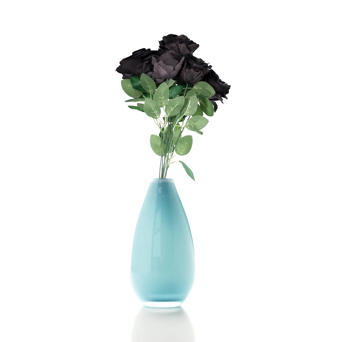 

Artificial Rose Flowers 7 heads Black Color Real Looking Wedding Decorations Single BouquetFlowers Arrangements
