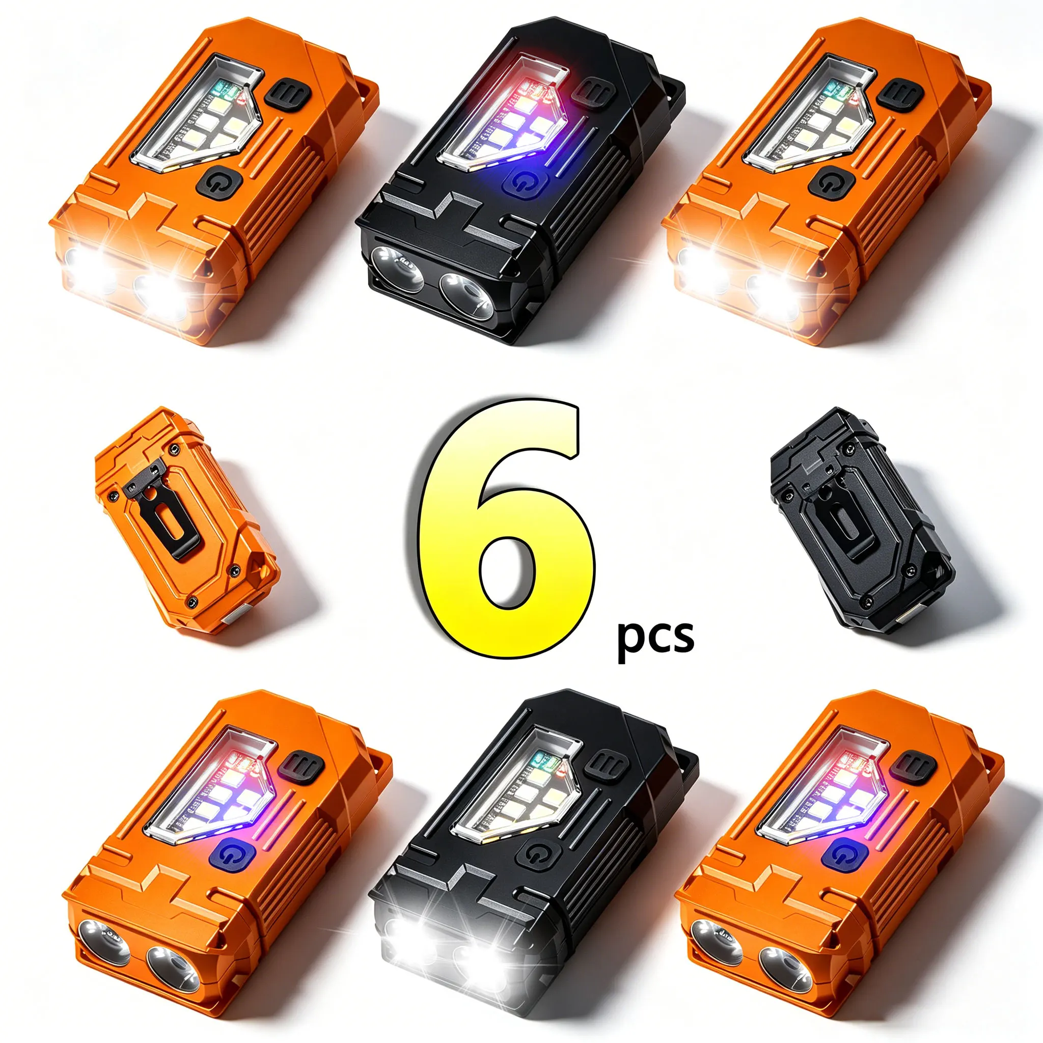 Mini linterna LED de luz potente, recargable, de largo alcance, portátil para exteriores, luz de llavero multifuncional, luz de trabajo Cobb