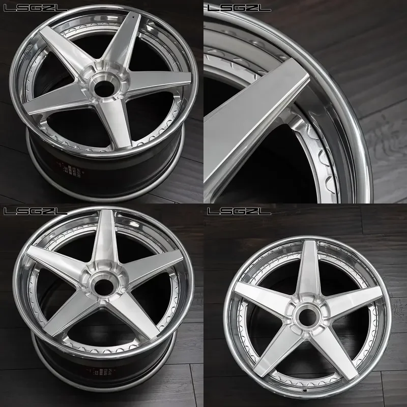 

i LSGZchrome 2 Pieces 20 22 24 26 Inch Car Wheel 5x112 5x114.3 5x120 5x130 Aluminum Alloy Wheels for Range Rover