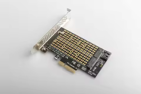 Dual M.2 to PCI-E 3.0 X4 Adapter for PCIe NVMe SATA M2 SSD 2230 2242 2260 2280 M-Key NVME B-Key SATA