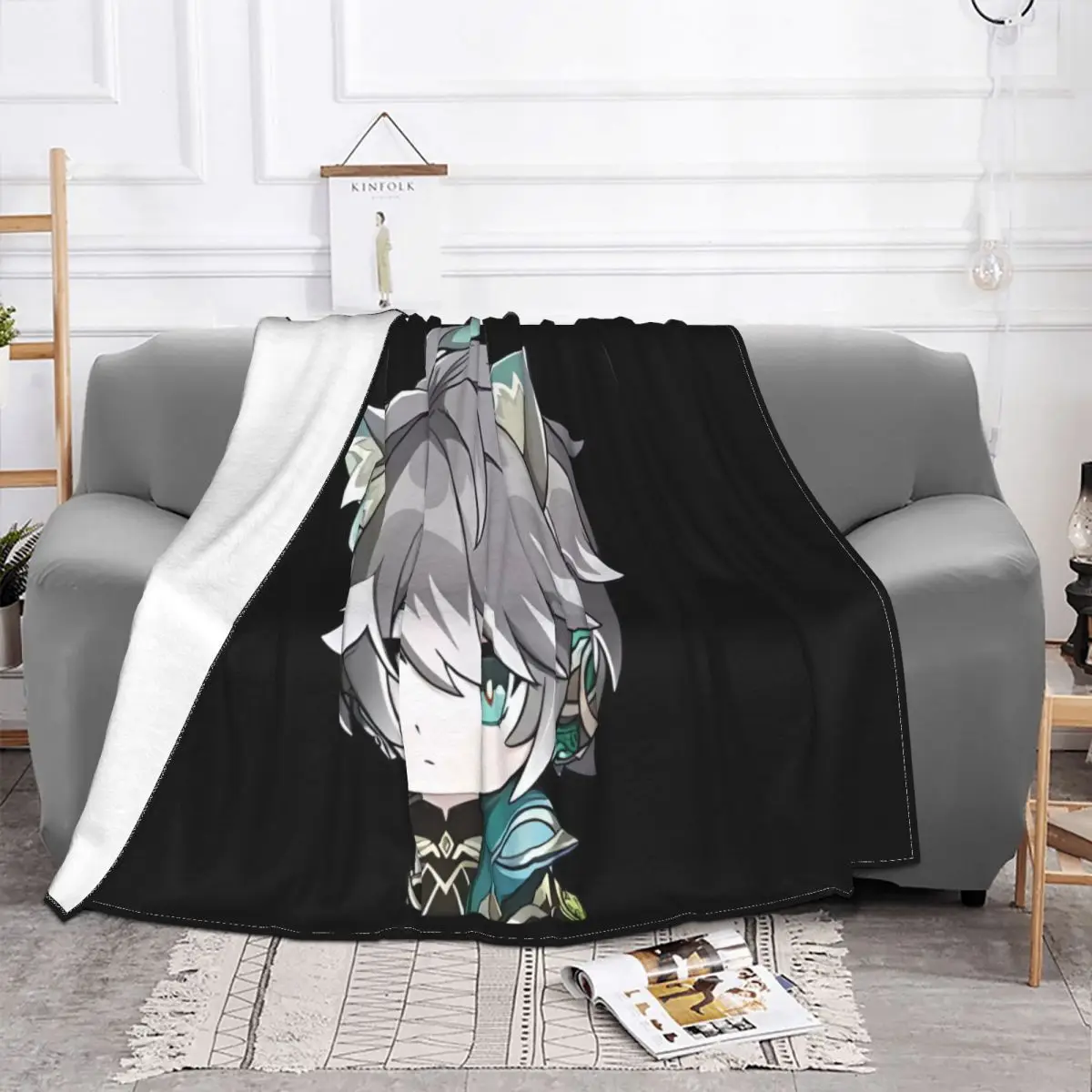 Genshin Impact Alhaitham Anime Home Bed Blanket Quilt For Bed Winter Warm Blanket Throw Blanket