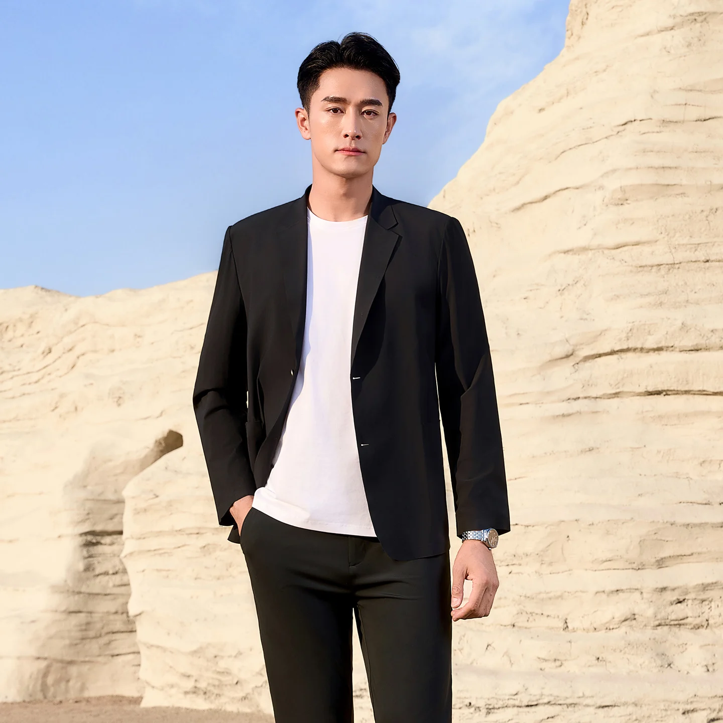 เสื้อแจ็คเก็ตสูทสีกากีลำลองสำห - Khaki Formal Wear Men บทวิจารณ์และราคา