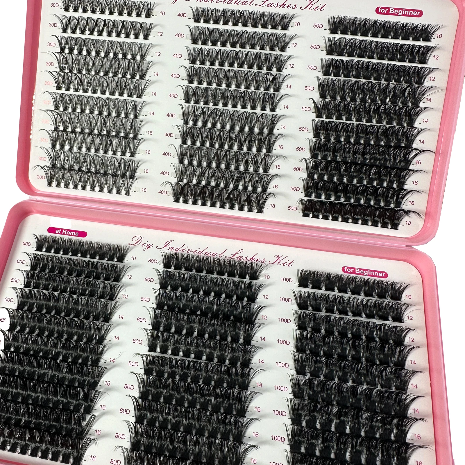 570/640pcs Individul Claster Eyeash Thick & Fluffy Extension 30D/100D Mix Length DIY Cluster Lashes