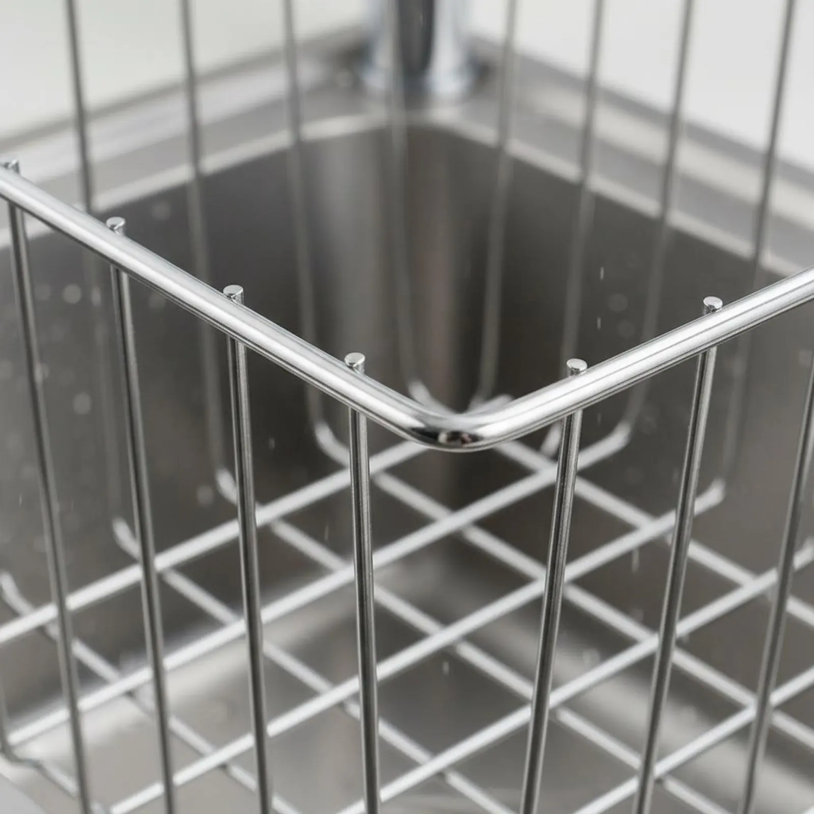 

Stainless Steel Sink Basket Space-Saving Kitchen Sink Sponge Holder Stainless Steel Sponge Holder Easy to Clean for Bathroom