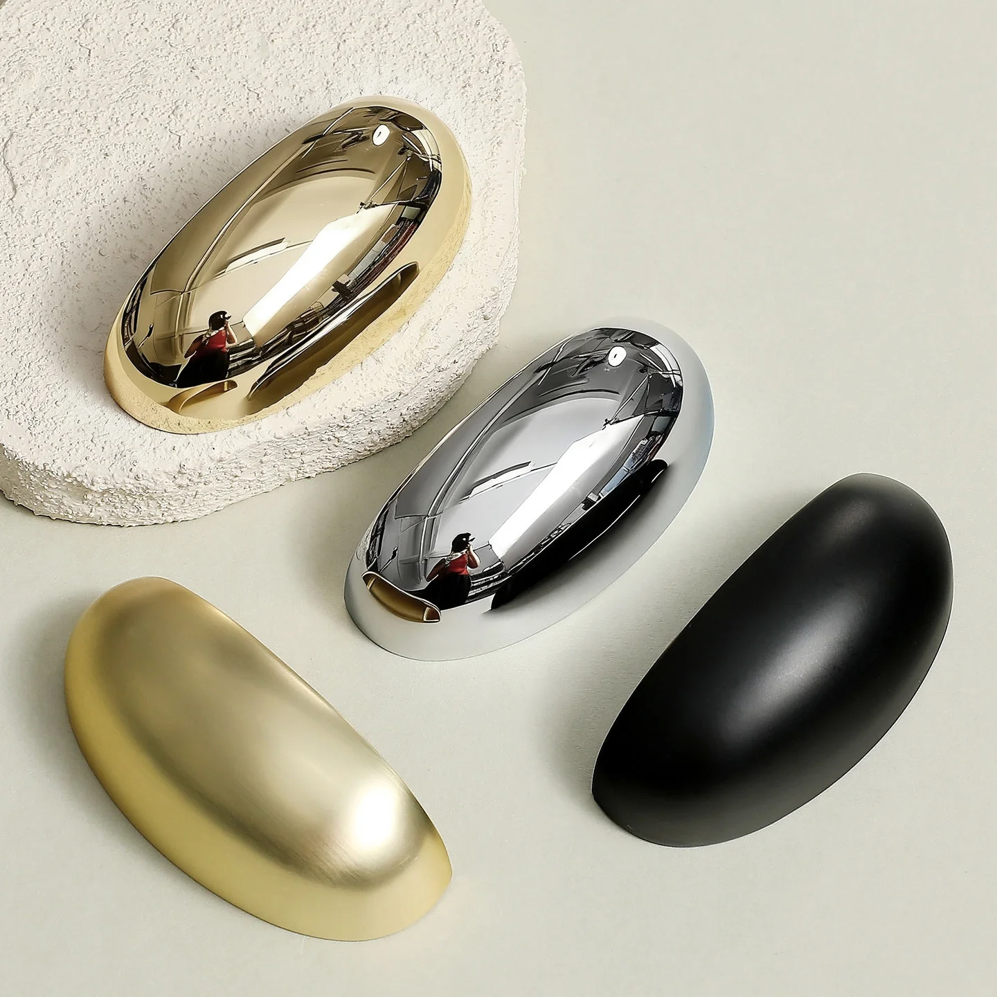 French Modern Drawer Handle Bedside Table Coffee Table Knobs Brushed Gold Black Kitchen Wardrobe TV Shoe Cabinet Door Pulls
