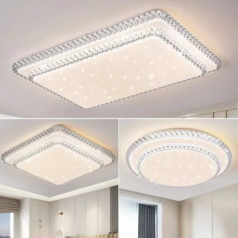 Modern diamond simple design LED ceiling light White/warm light Bedroom living room home lighting decorative gloss appliances