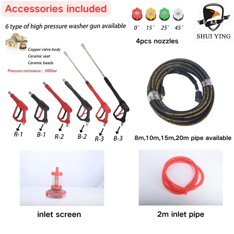 1400RPM Pressure Washer Electric Power Pressure Washer 3000psi 4000psi Cleaning Machine with Pressure Hose