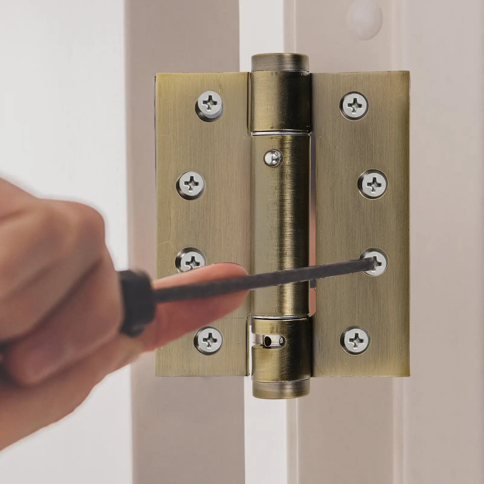 2Pcs Self Closing Hinges Heavy Duty Door Hinges Spring Hinge for Exterior Doors Screen Doors Basement Bathroom Laundry Room Use