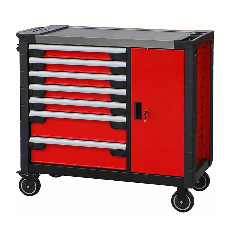 

Tool cabinet with stainless steel top corrosion resistant and easy-to-clean work surface