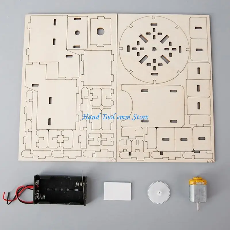 H37F Wooden Tunnel Boring Machine Science Project Assembly Set for Family Learning