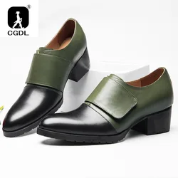 Genuine Leather Handmade Shoes Men Loafers Slip on Business Casual Shoes Classic High Heels Dress Oxford Shoe Male Elevator Shoe