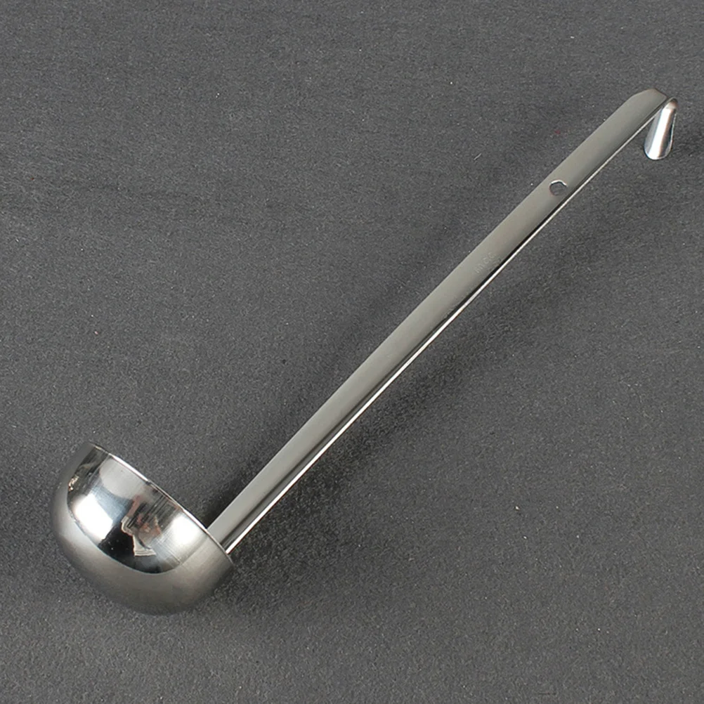 

Stainless Steel Spoon Ounce Long Handle Kitchen Use Tool Measuring Pouring Hook