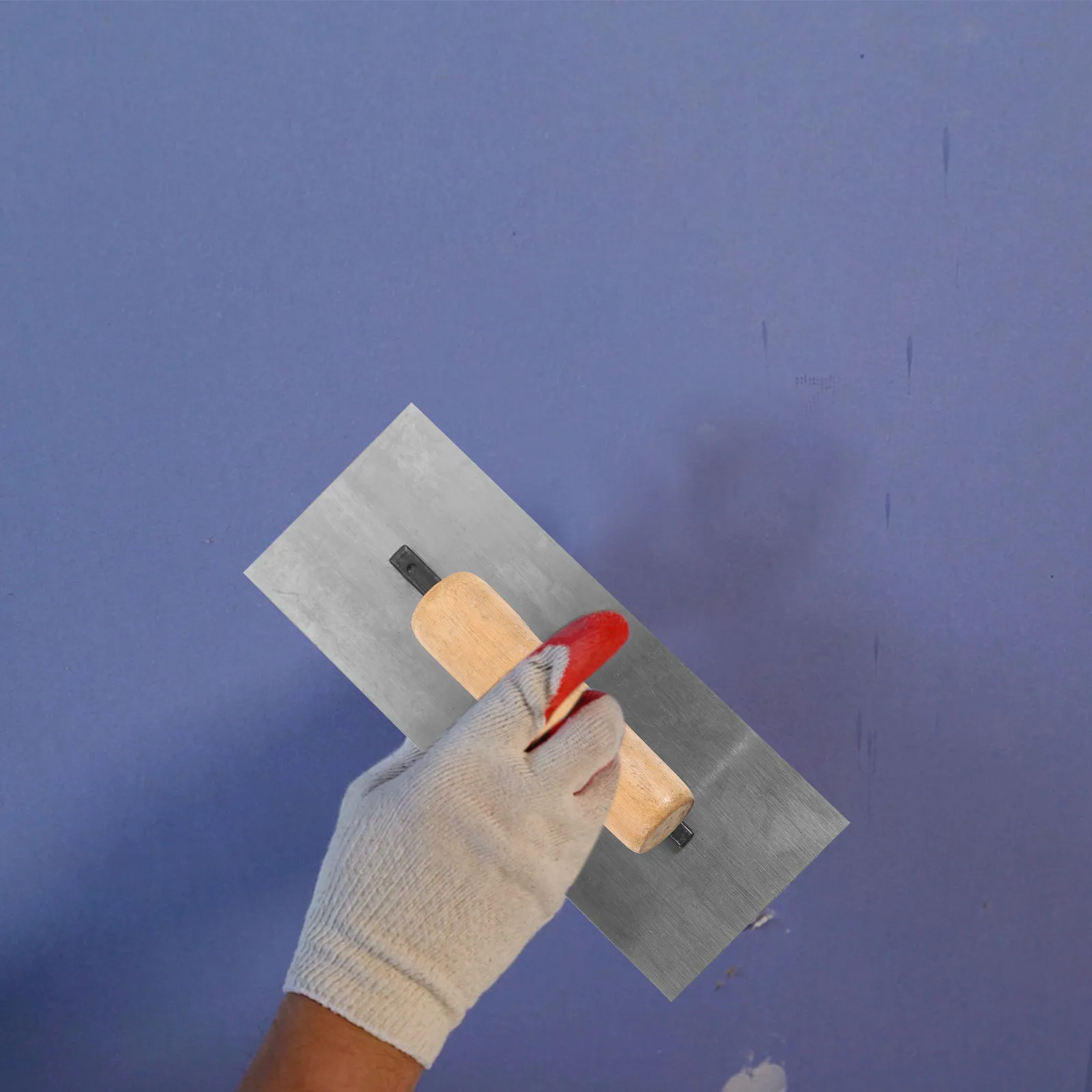 

Шпатель для бетона с деревянной ручкой, многофункциональный, для шпатлевки, выравнивания стен, финишной отделки, инструмент для цементных и каменных работ