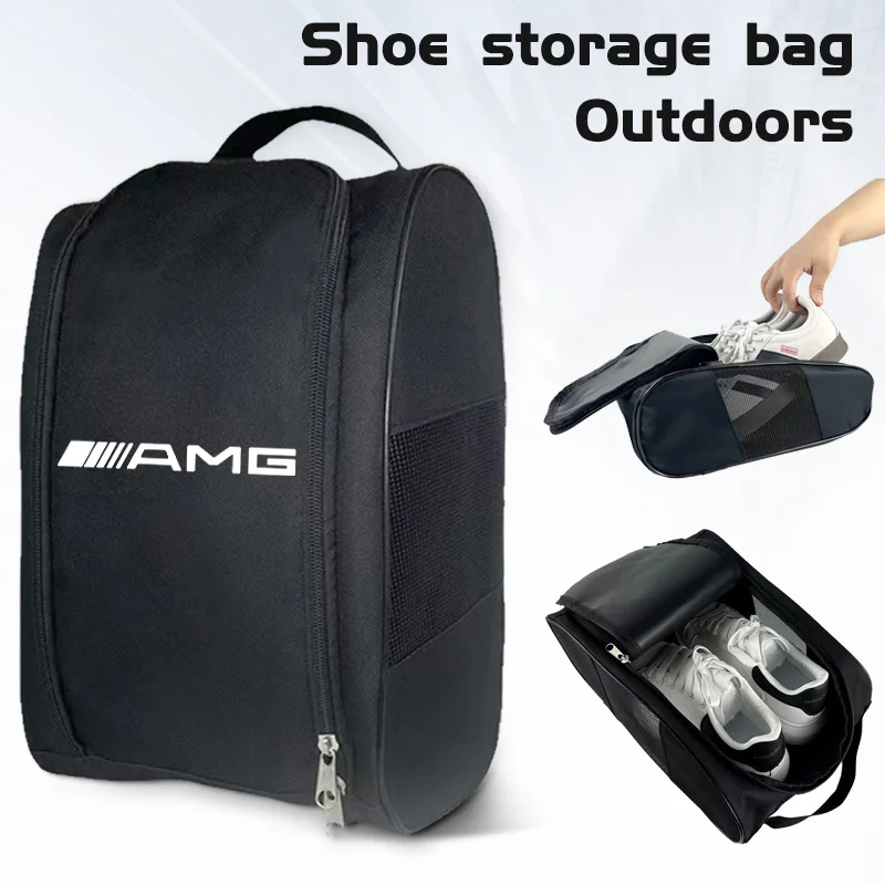 

Car Logo Sneaker Storage Bag Travel Outing Shoe Storage Tools For Mercedes Benz AMG Class A W222 W204 W214 CLS CLE CLA Accessory