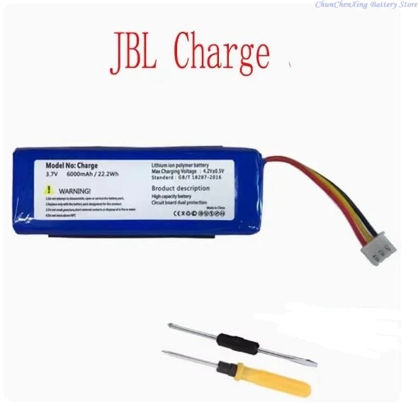 بطارية مكبر صوت متوافق مع allcx لـ JBL ، شحن 1 ، 2 ، 3 ، 4 ، 5 ، شحن 3 ، إصدار ، أداة