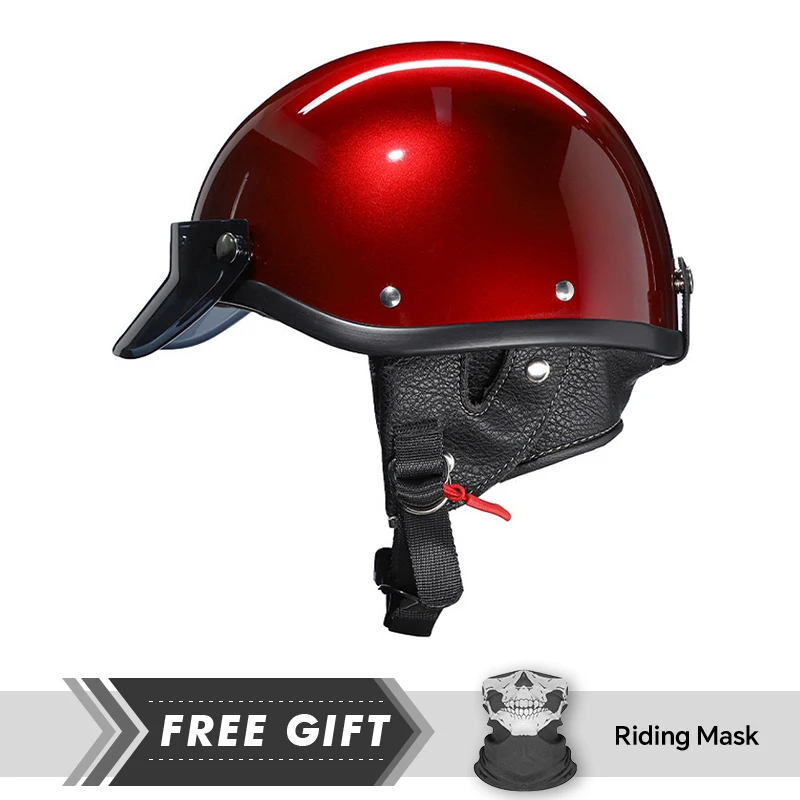 Safety Riding Motorcycle Helmets Men Women Universal Half Face Helmet Protection Ventilation DOT Certified Low Profile Half Helm