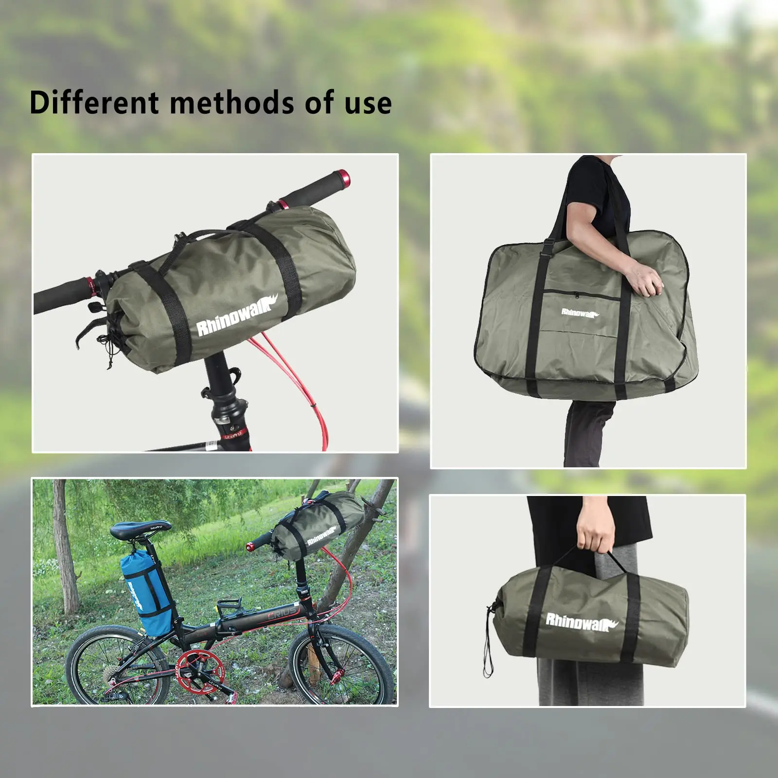 Rhinowalk 16-20 Inch Folding Bike Carrying Bag Waterproof MTB Bike Storage Bag Electric Scooter Bag Cycling Accessories