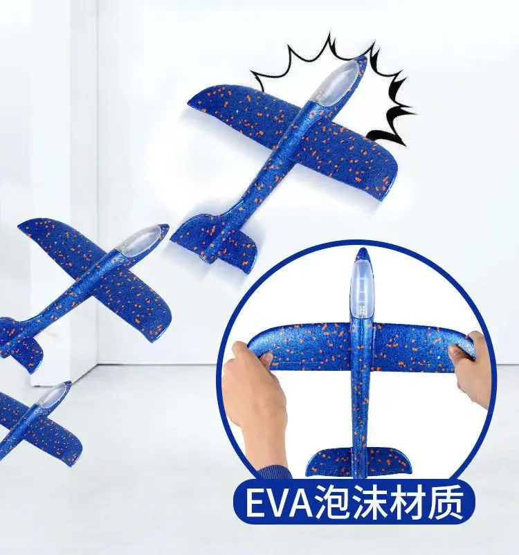 Roleparty Large EVA Foam Aircraft Toy Hand Throw Flight Glider Aircraft Airplane DIY Model Toy Airplane Kid Gifts