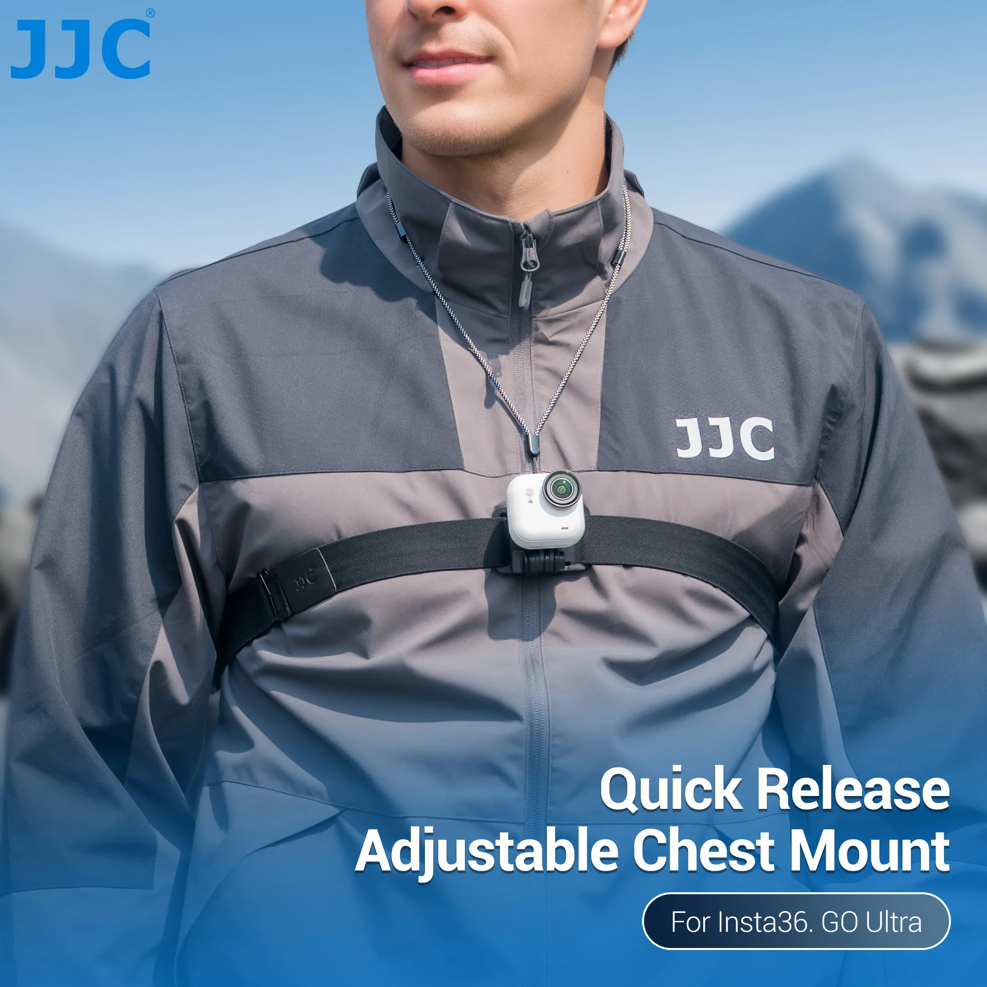 

JJC Magnetic Chest Mount for Insta360 GO Ultra Accessories Adjustable Chest Holder Strap Headband Mount POV Shooting Holder