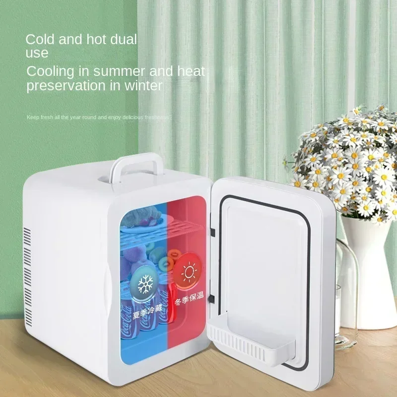 Portable Car Mini Refrigerator Cold and Warm Dual-purpose Insulin Refrigeration Cosmetic Fresh-keeping Box for Car and Home.