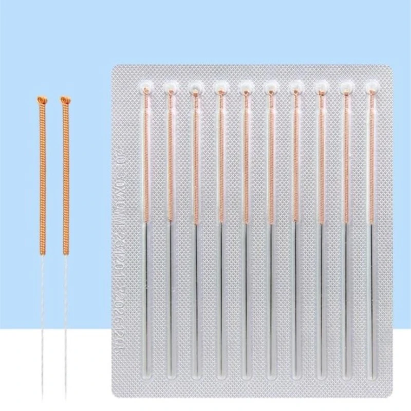 100PCS Sterile Acupuncture Needles Hwato Copper Handle Warm Needle Body Health Beauty Accupuncture medical Meridian Acupoints
