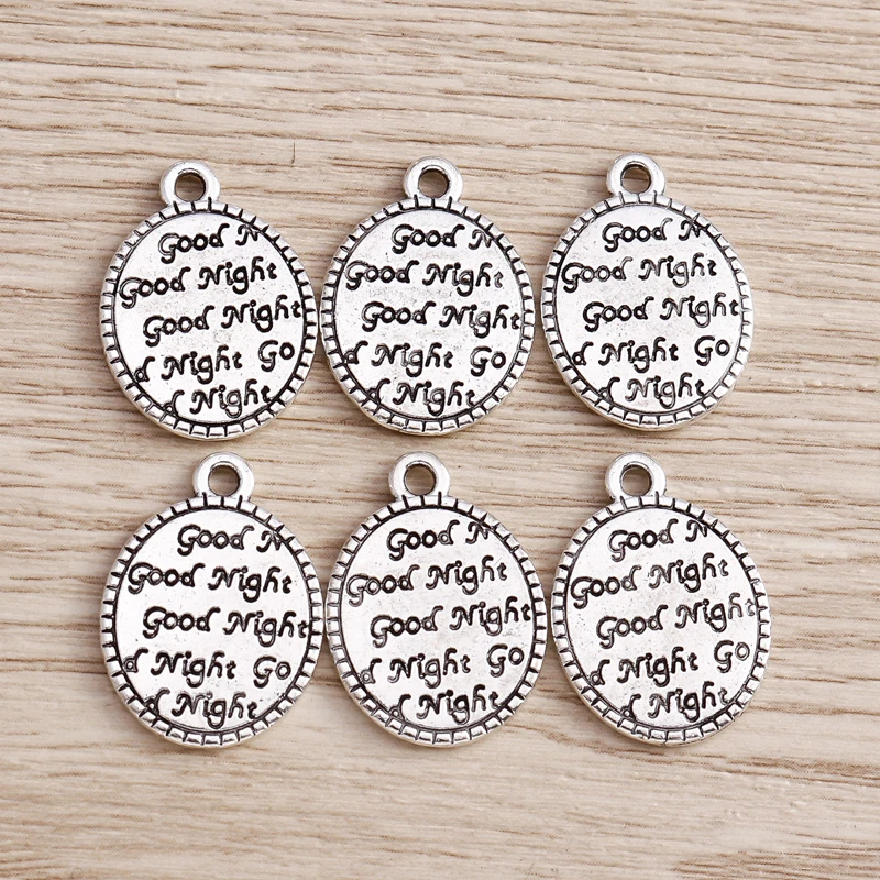 Jewelry Making Date Night - Tusember 15Pcs 15*21mm Alloy Silver Color