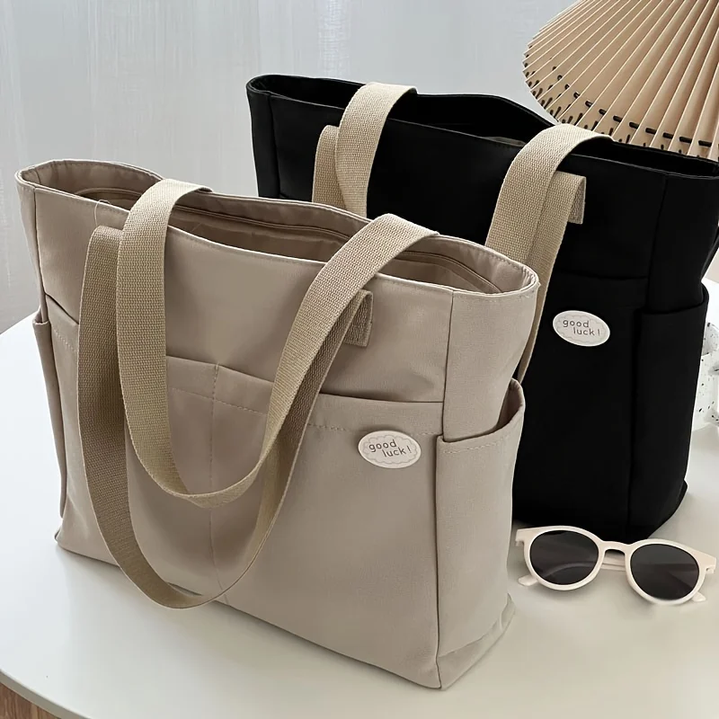 

Fashion Japanese Women's Shoulder Bags, College Style Large Capacity Canvas Bag, Versatile for Leisure, Suitable for Commuting