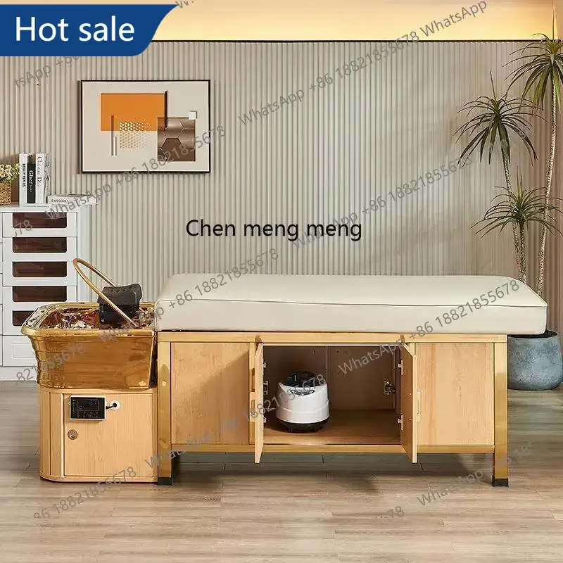 Hair treatment shampoo bed with water heater integrated fumigation whole body massage ear beauty salon barber shop special