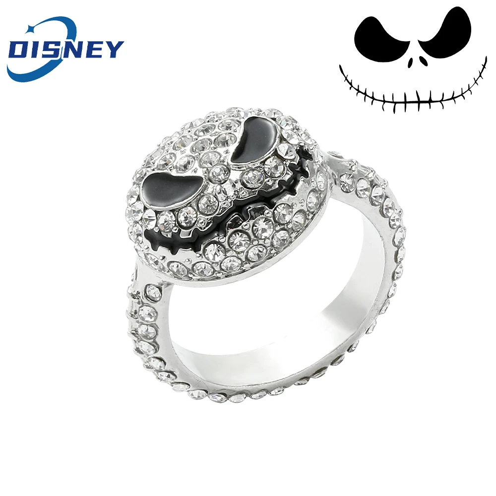 Disney The Nightmare Before Christmas Jack Skellington Rings Luxury Designer Rings High Quality Jewelry for Women Halloween Gift