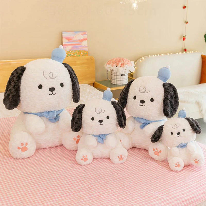 

Kawaii Line Dog Plush Toy with Scarf Sanrio Stuffed Doll Large Cute Soft Toy for Kids Birthday Xmas Gift Perfect for Children