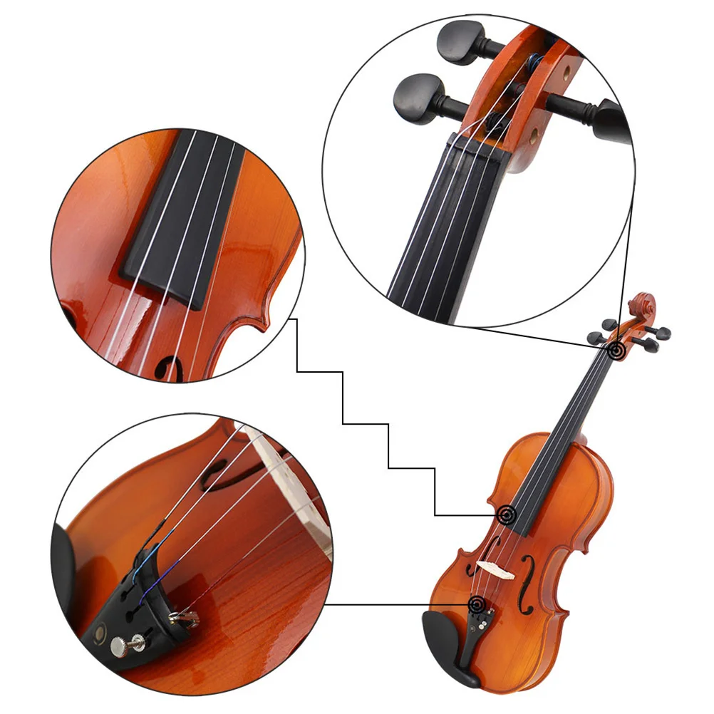 

Violin String Steel Core Wound Wire Musical Instrument Parts Universal Full Set Bright Clear Sound Easy Install