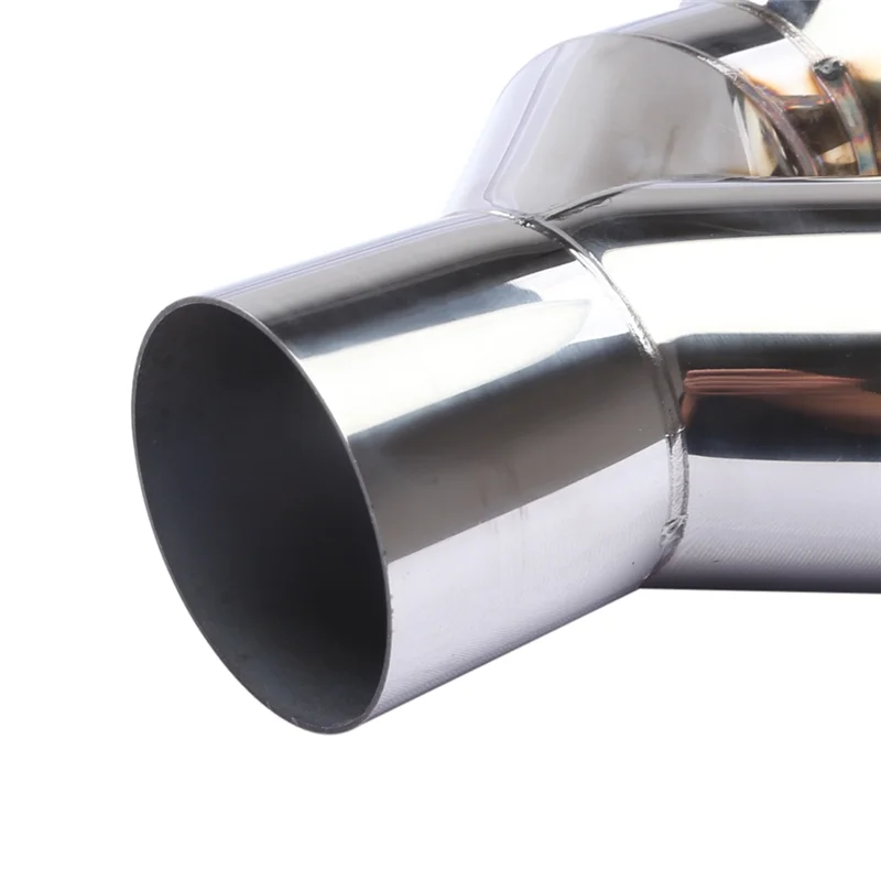 

Universal 63Mm Inlet 76Mm Outlet Double Cylinder Stainless Steel Exhaust Tailpipe Muffler For Car Exhaust System