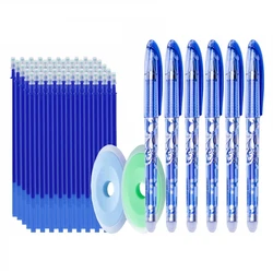 13pcs/set Erasable Gel Pen Set 0.5mm Blue Black Ink Writing Gel Pens Refills Rods Washable Handle for School Office Supplies