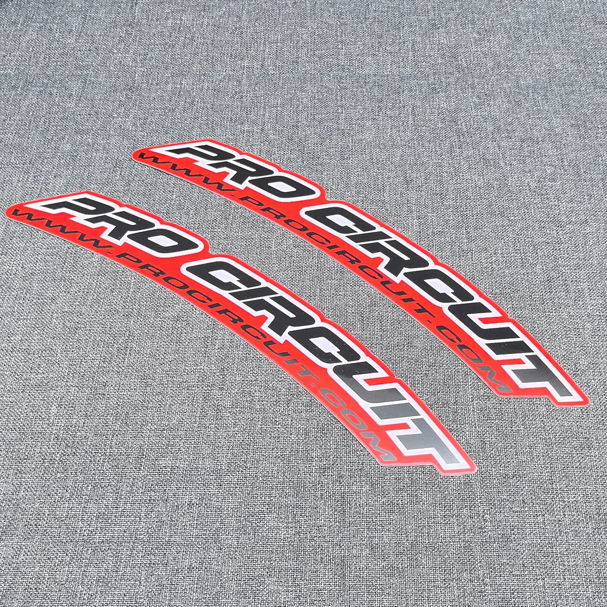 2 Stück schwarze PRO CIRCUIT gebogene Kotflügelaufkleber Motocross Graphics MX Aufkleber YZF CRF RMZ KXF SX SXF 125/250/350/450 Motorrad Aufkleber – Detail 2