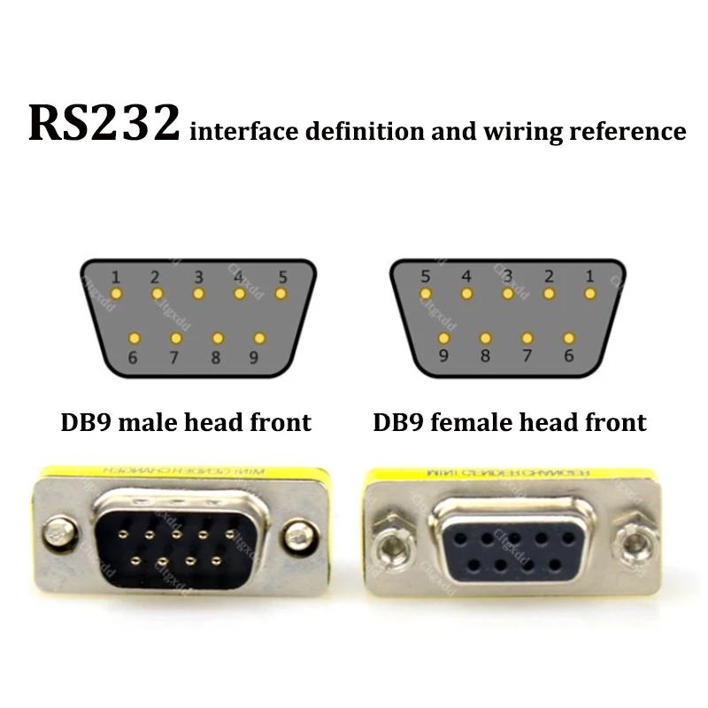 1 Stück DB9-Pin VGA Buchse-zu-Buchse/Stecker-zu-Stecker/Buchse RS232 Serieller Port COM-Stecker Mini-Gender-Changer-Adapter Nullmodem – Detail 10