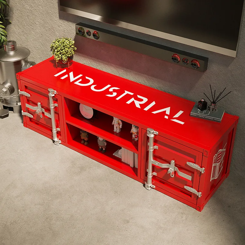 

Industrial style personalized wrought iron TV cabinet simple creative container small apartment living room