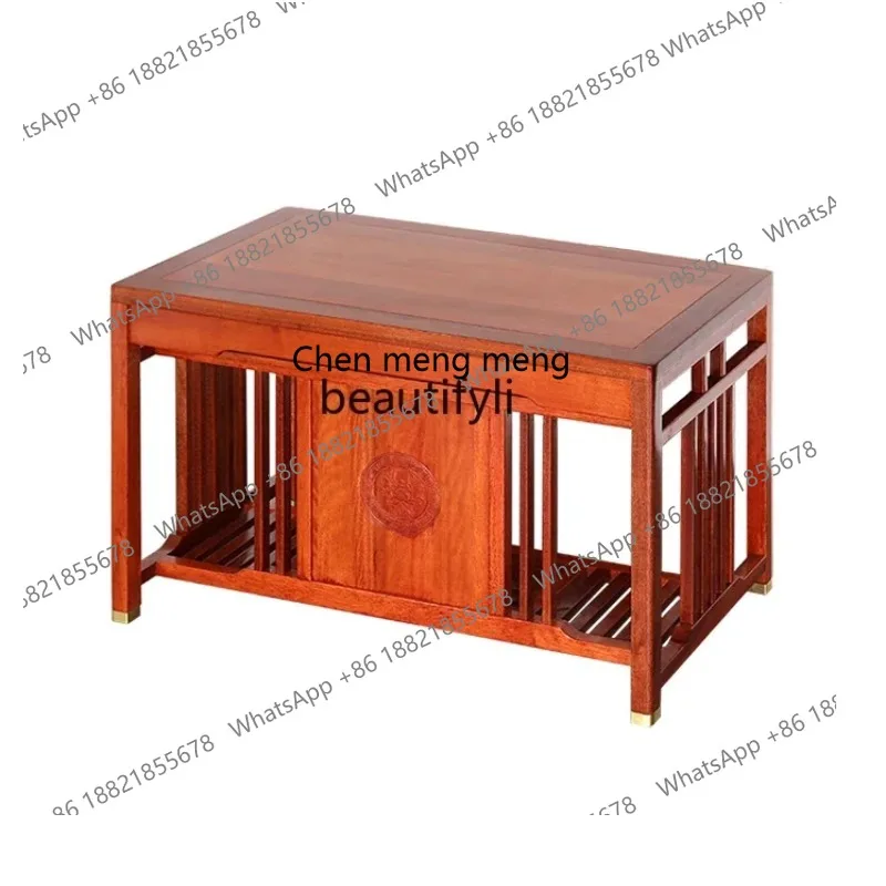 

S7486 ss New Chinese Style Solid Wood Desk Simple Desk Gold Rosewood Light Luxury Calligraphy Painting Table Zen Home Bookstand