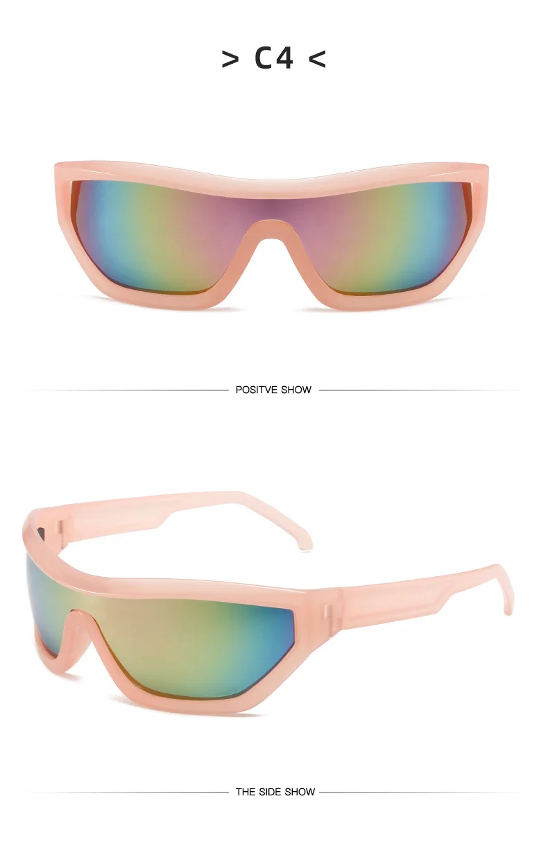 Vintage Luxus Marke Designer Übergroße Pilot Sonnenbrille Frauen Für Männer Shades Großen Rahmen Winddicht Beliebte Punk Sonnenbrille UV400 – Detail 9